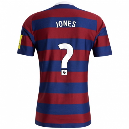 Kandiny Hombre Camiseta Tyler Jones #0 Burdeos Azul Marino 2ª Equipación 2024/25 La Camisa Chile