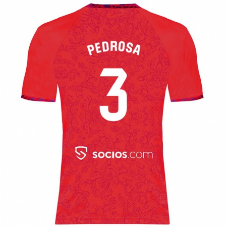 Kandiny Hombre Camiseta Adrià Pedrosa #3 Rojo 2ª Equipación 2024/25 La Camisa Chile