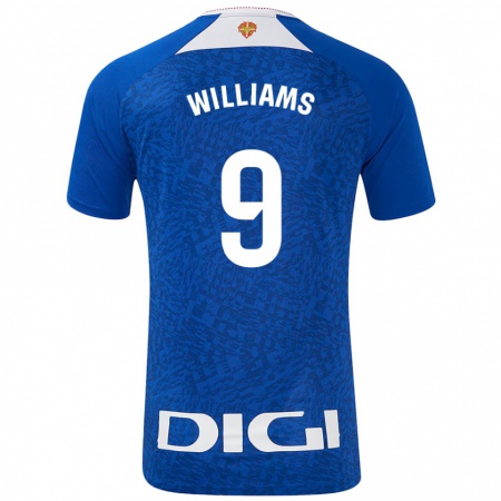 Kandiny Hombre Camiseta Iñaki Williams #9 Azul Real 2ª Equipación 2024/25 La Camisa Chile