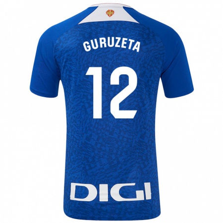 Kandiny Hombre Camiseta Gorka Guruzeta #12 Azul Real 2ª Equipación 2024/25 La Camisa Chile