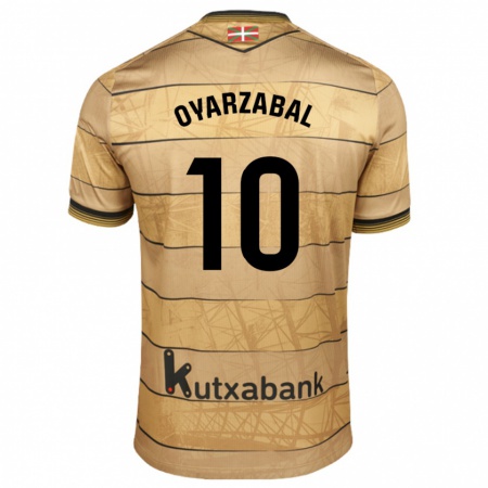 Kandiny Hombre Camiseta Mikel Oyarzabal #10 Marrón 2ª Equipación 2024/25 La Camisa Chile