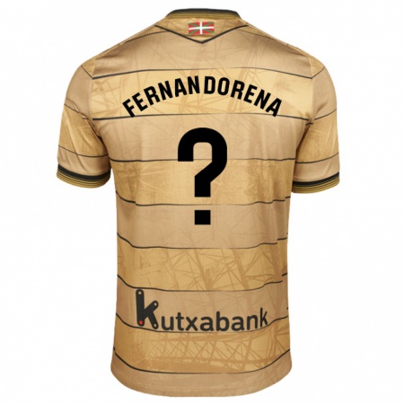 Kandiny Hombre Camiseta Alex Fernandorena #0 Marrón 2ª Equipación 2024/25 La Camisa Chile