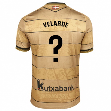 Kandiny Hombre Camiseta Alain Velarde #0 Marrón 2ª Equipación 2024/25 La Camisa Chile