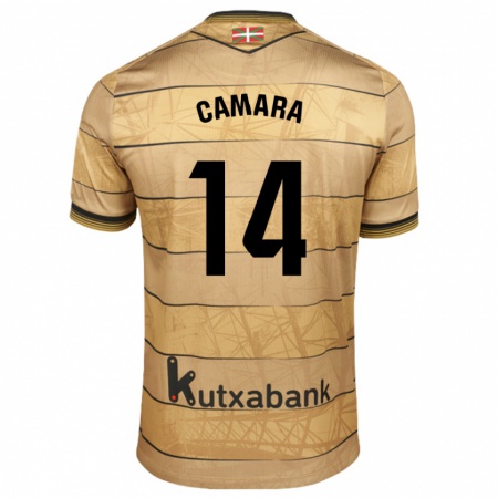 Kandiny Hombre Camiseta Ibra Cámara #14 Marrón 2ª Equipación 2024/25 La Camisa Chile