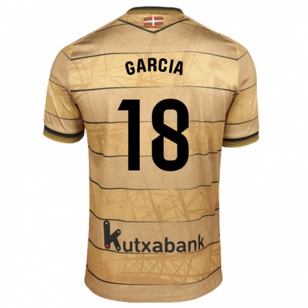 Kandiny Hombre Camiseta Eder García #18 Marrón 2ª Equipación 2024/25 La Camisa Chile