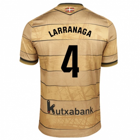 Kandiny Hombre Camiseta Aitor Larrañaga #4 Marrón 2ª Equipación 2024/25 La Camisa Chile