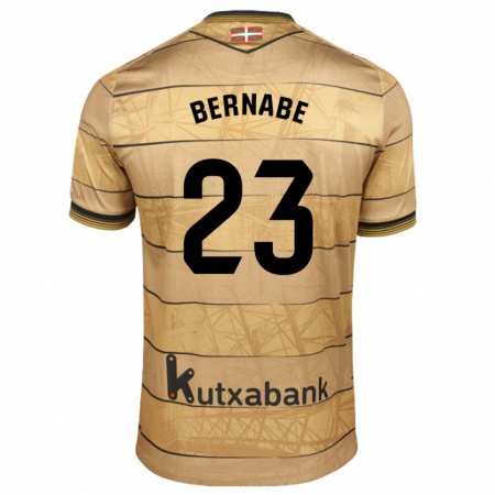 Kandiny Hombre Camiseta Alejandra Bernabé De Santiago #23 Marrón 2ª Equipación 2024/25 La Camisa Chile