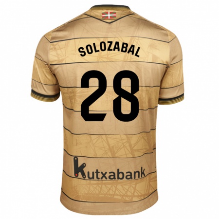 Kandiny Hombre Camiseta Malen Solozabal Ibarra #28 Marrón 2ª Equipación 2024/25 La Camisa Chile