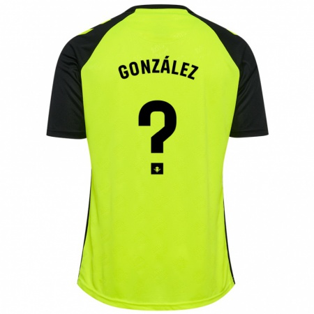 Kandiny Hombre Camiseta Manu González #0 Amarillo Fluorescente Negro 2ª Equipación 2024/25 La Camisa Chile