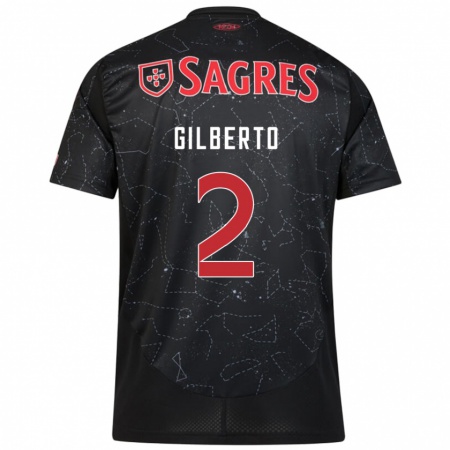 Kandiny Hombre Camiseta Gilberto #2 Negro Rojo 2ª Equipación 2024/25 La Camisa Chile