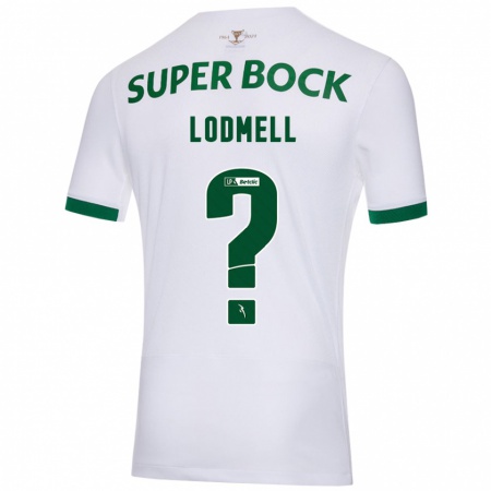 Kandiny Hombre Camiseta William Lodmell #0 Blanco Verde 2ª Equipación 2024/25 La Camisa Chile