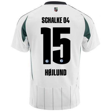 Kandiny Hombre Camiseta Emil Højlund #15 Blanco Verde 2ª Equipación 2024/25 La Camisa Chile