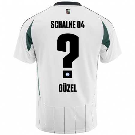 Kandiny Hombre Camiseta Arian Güzel #0 Blanco Verde 2ª Equipación 2024/25 La Camisa Chile