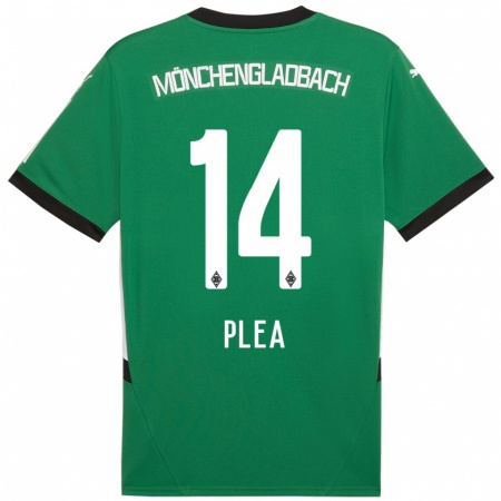 Kandiny Hombre Camiseta Alassane Plea #14 Verde Blanco 2ª Equipación 2024/25 La Camisa Chile