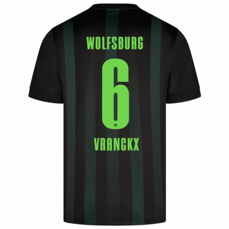 Kandiny Hombre Camiseta Aster Vranckx #6 Verde Oscuro 2ª Equipación 2024/25 La Camisa Chile