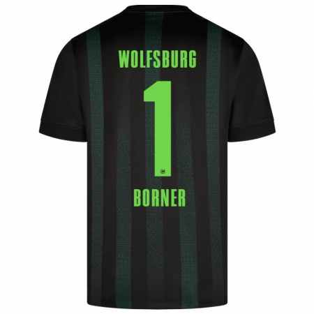 Kandiny Hombre Camiseta Benedikt Börner #1 Verde Oscuro 2ª Equipación 2024/25 La Camisa Chile