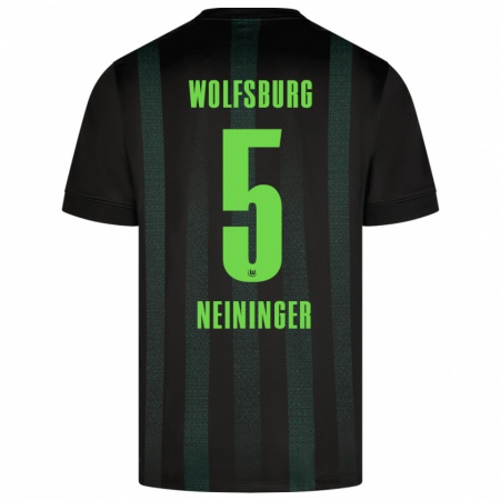 Kandiny Hombre Camiseta Tim Neininger #5 Verde Oscuro 2ª Equipación 2024/25 La Camisa Chile