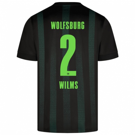 Kandiny Hombre Camiseta Lynn Wilms #2 Verde Oscuro 2ª Equipación 2024/25 La Camisa Chile