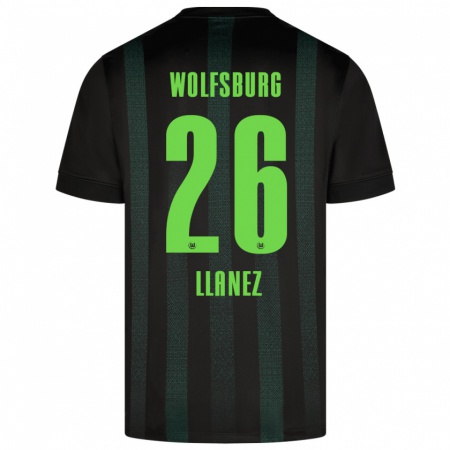 Kandiny Hombre Camiseta Ulysses Llanez #26 Verde Oscuro 2ª Equipación 2024/25 La Camisa Chile