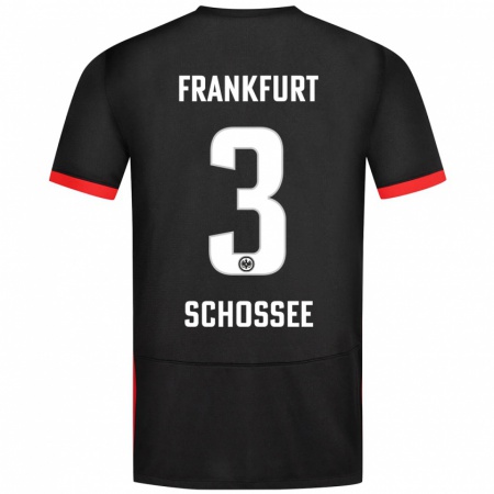 Kandiny Hombre Camiseta Maurice Schossee #3 Negro 2ª Equipación 2024/25 La Camisa Chile