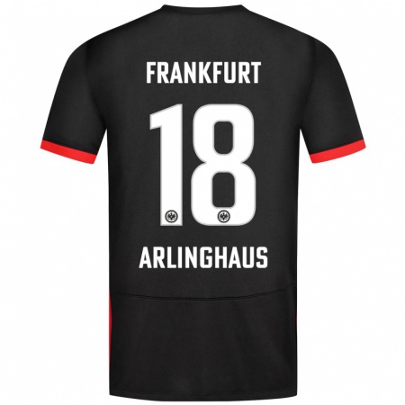 Kandiny Hombre Camiseta Max Arlinghaus #18 Negro 2ª Equipación 2024/25 La Camisa Chile