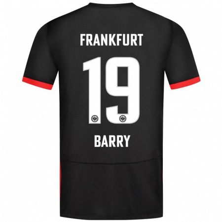 Kandiny Hombre Camiseta Jasha Barry #19 Negro 2ª Equipación 2024/25 La Camisa Chile