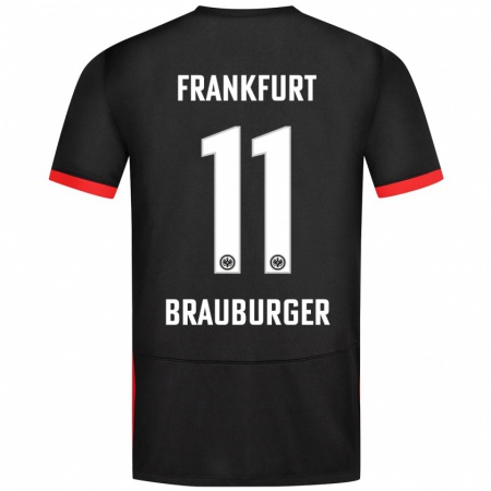 Kandiny Hombre Camiseta Maximilian Brauburger #11 Negro 2ª Equipación 2024/25 La Camisa Chile