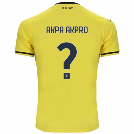 Kandiny Hombre Camiseta Jean-Daniel Akpa Akpro #0 Amarillo 2ª Equipación 2024/25 La Camisa Chile