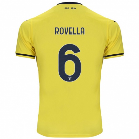 Kandiny Hombre Camiseta Nicolò Rovella #6 Amarillo 2ª Equipación 2024/25 La Camisa Chile