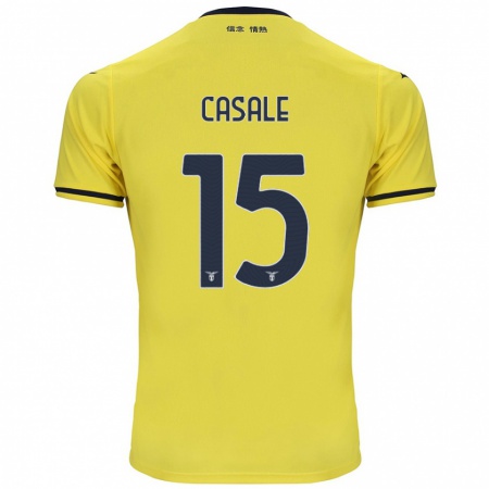 Kandiny Hombre Camiseta Nicolò Casale #15 Amarillo 2ª Equipación 2024/25 La Camisa Chile