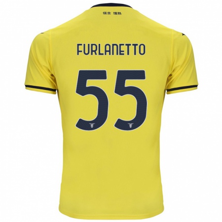 Kandiny Hombre Camiseta Alessio Furlanetto #55 Amarillo 2ª Equipación 2024/25 La Camisa Chile