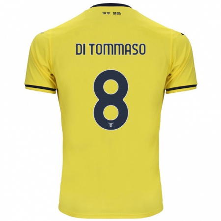 Kandiny Hombre Camiseta Leonardo Di Tommaso #8 Amarillo 2ª Equipación 2024/25 La Camisa Chile