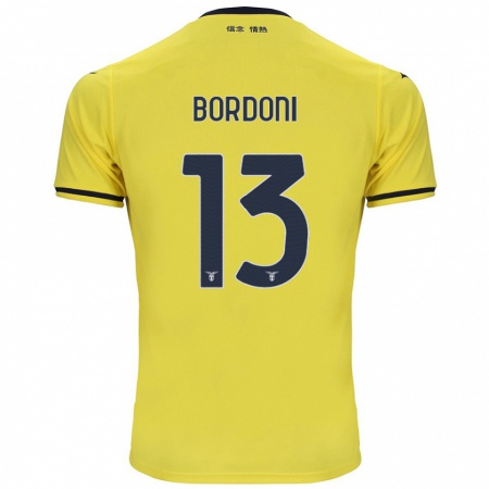 Kandiny Hombre Camiseta Tommaso Bordoni #13 Amarillo 2ª Equipación 2024/25 La Camisa Chile