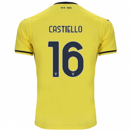 Kandiny Hombre Camiseta Antonietta Castiello #16 Amarillo 2ª Equipación 2024/25 La Camisa Chile