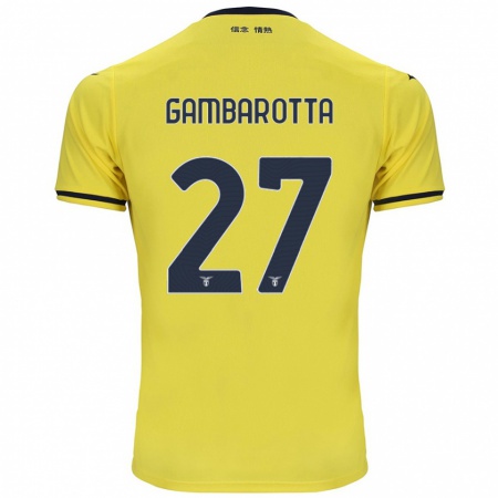 Kandiny Hombre Camiseta Margot Gambarotta #27 Amarillo 2ª Equipación 2024/25 La Camisa Chile