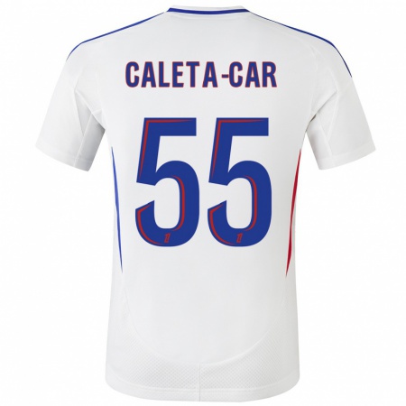 Kandiny Mujer Camiseta Duje Caleta-Car #55 Blanco Azul 1ª Equipación 2024/25 La Camisa Chile