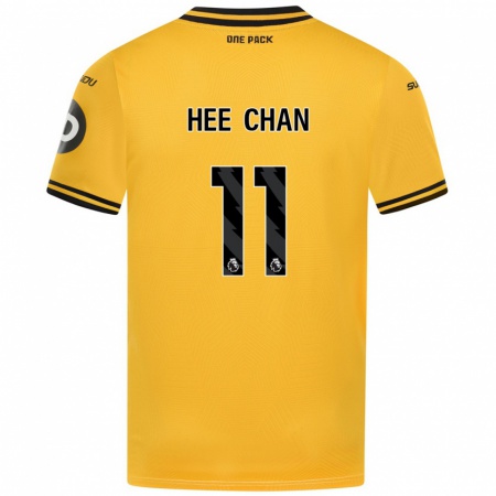 Kandiny Mujer Camiseta Hee-Chan Hwang #11 Amarillo 1ª Equipación 2024/25 La Camisa Chile