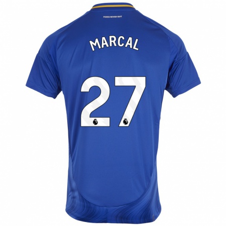 Kandiny Mujer Camiseta Wanya Marçal #27 Azul Blanco 1ª Equipación 2024/25 La Camisa Chile