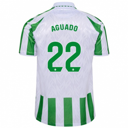 Kandiny Mujer Camiseta Júlia Aguado #22 Verde Rayas Blancas 1ª Equipación 2024/25 La Camisa Chile