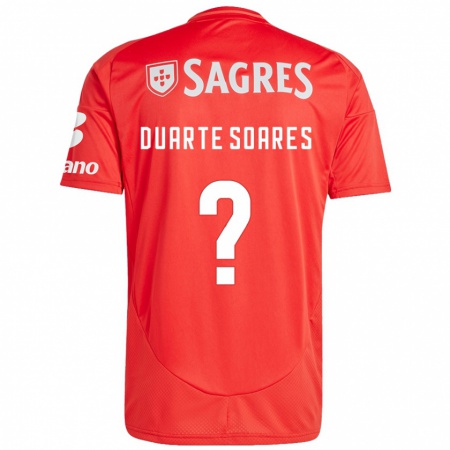 Kandiny Mujer Camiseta Duarte Soares #0 Rojo Blanco 1ª Equipación 2024/25 La Camisa Chile