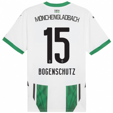 Kandiny Mujer Camiseta Kerstin Bogenschutz #15 Blanco Verde 1ª Equipación 2024/25 La Camisa Chile