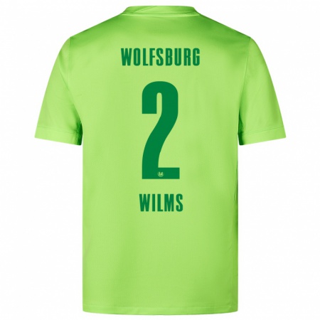 Kandiny Mujer Camiseta Lynn Wilms #2 Verde Fluorescente 1ª Equipación 2024/25 La Camisa Chile