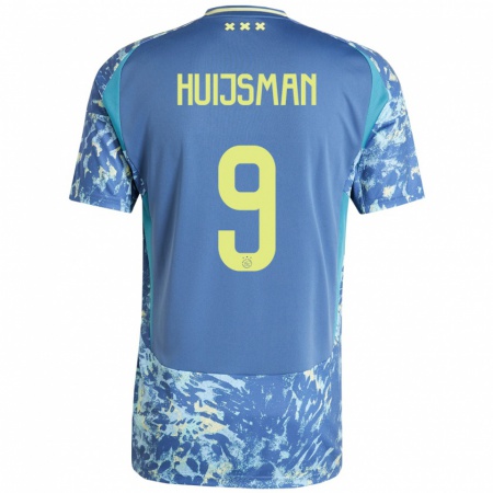 Kandiny Mujer Camiseta Mitchi Huijsman #9 Gris Azul Amarillo 2ª Equipación 2024/25 La Camisa Chile