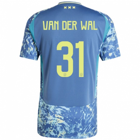 Kandiny Mujer Camiseta Dionne Van Der Wal #31 Gris Azul Amarillo 2ª Equipación 2024/25 La Camisa Chile