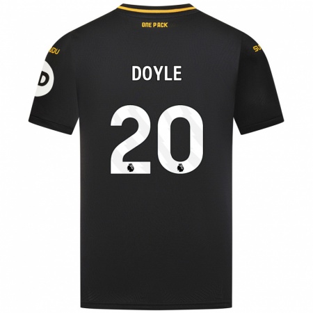 Kandiny Mujer Camiseta Tommy Doyle #20 Negro 2ª Equipación 2024/25 La Camisa Chile