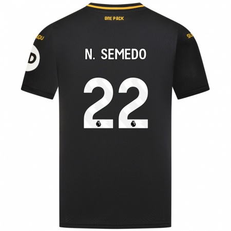 Kandiny Mujer Camiseta Nélson Semedo #22 Negro 2ª Equipación 2024/25 La Camisa Chile