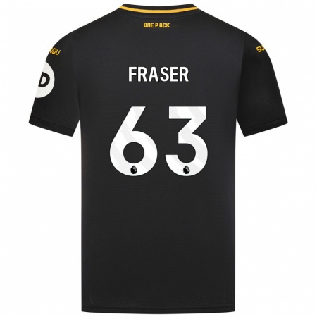 Kandiny Mujer Camiseta Nathan Fraser #63 Negro 2ª Equipación 2024/25 La Camisa Chile