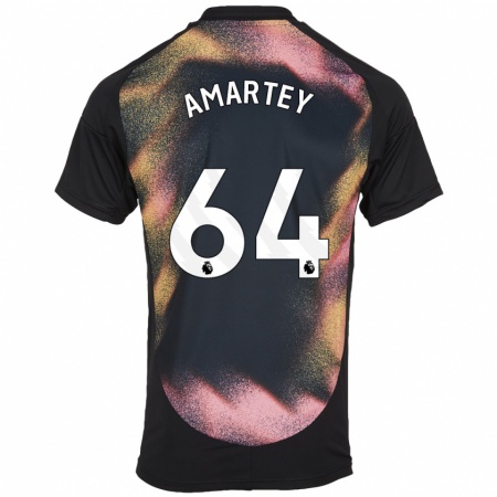 Kandiny Mujer Camiseta Bobby Amartey #64 Negro Blanco 2ª Equipación 2024/25 La Camisa Chile