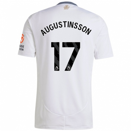 Kandiny Mujer Camiseta Ludwig Augustinsson #17 Blanco 2ª Equipación 2024/25 La Camisa Chile