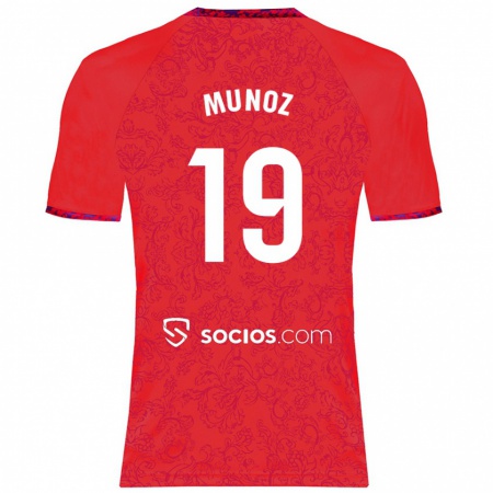 Kandiny Mujer Camiseta Iker Muñoz #19 Rojo 2ª Equipación 2024/25 La Camisa Chile